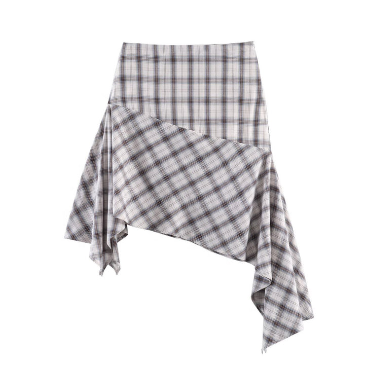 Damen Karierte Carmen‑Bluse mit weitem Ausschnitt, Ballonärmeln und elastischem Saum Drune