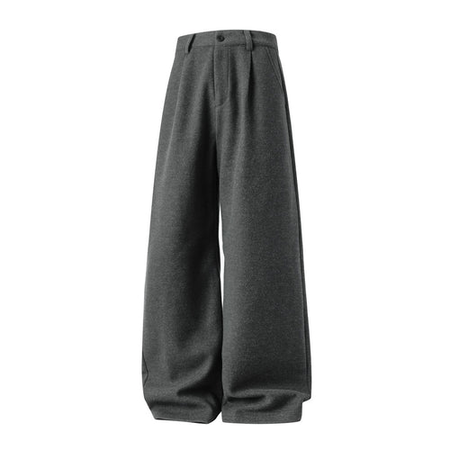 Damen Hochgeschnittene Ballonhose aus Wollmix mit Bundfalten und weiter Silhouette Drune