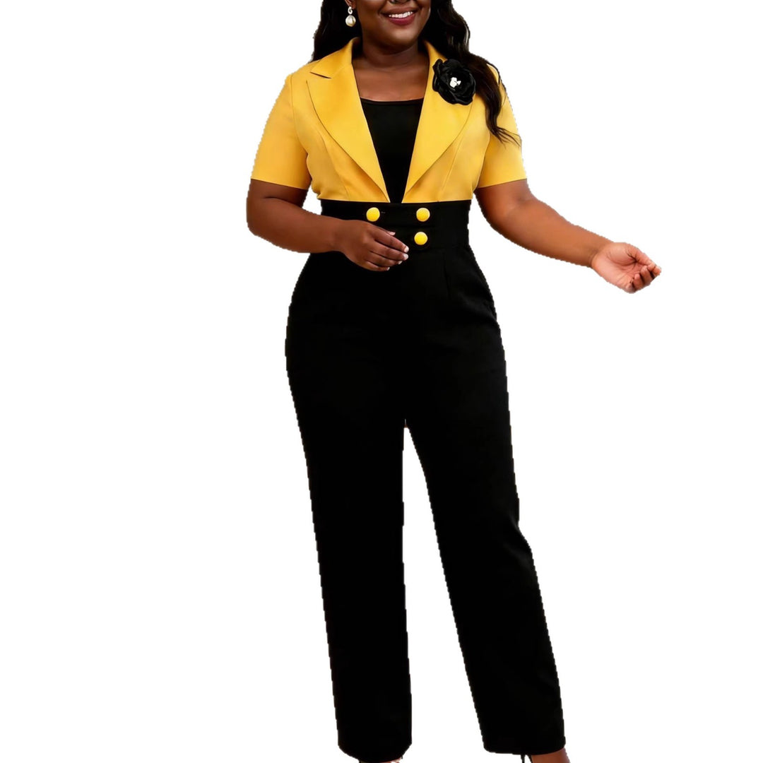 Damen eleganter Jumpsuit mit tailliertem Design und auffälligen Details Drune