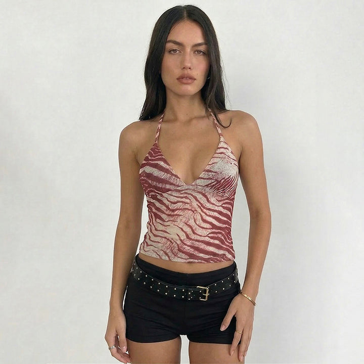 Damen tierisches print Top Drune