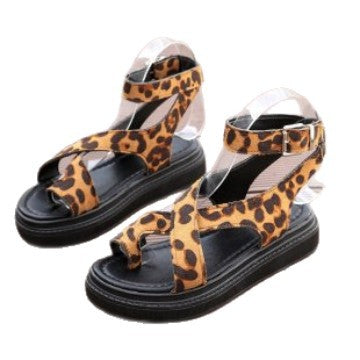 Damen Wedge-Sandalen mit verstellbarem Riemendesign und komfortabler Plateau-Sohle Drune
