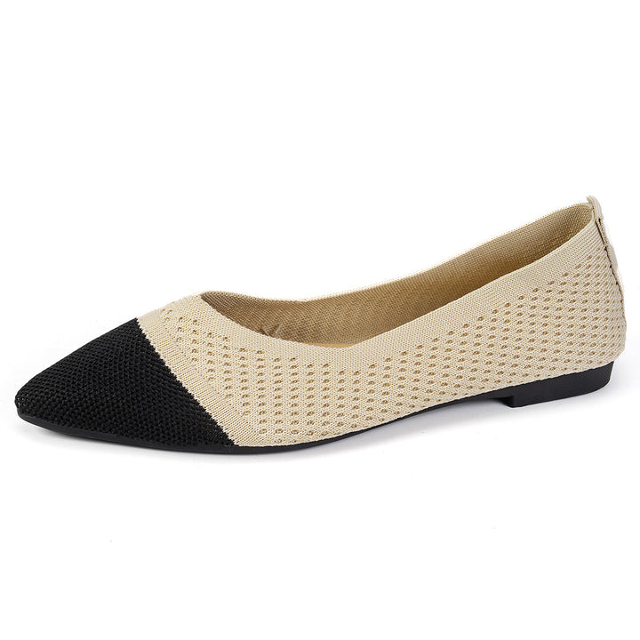 Damen Ballerinas mit kreativem Hahnentrittmuster und flexiblem Fußbett Drune