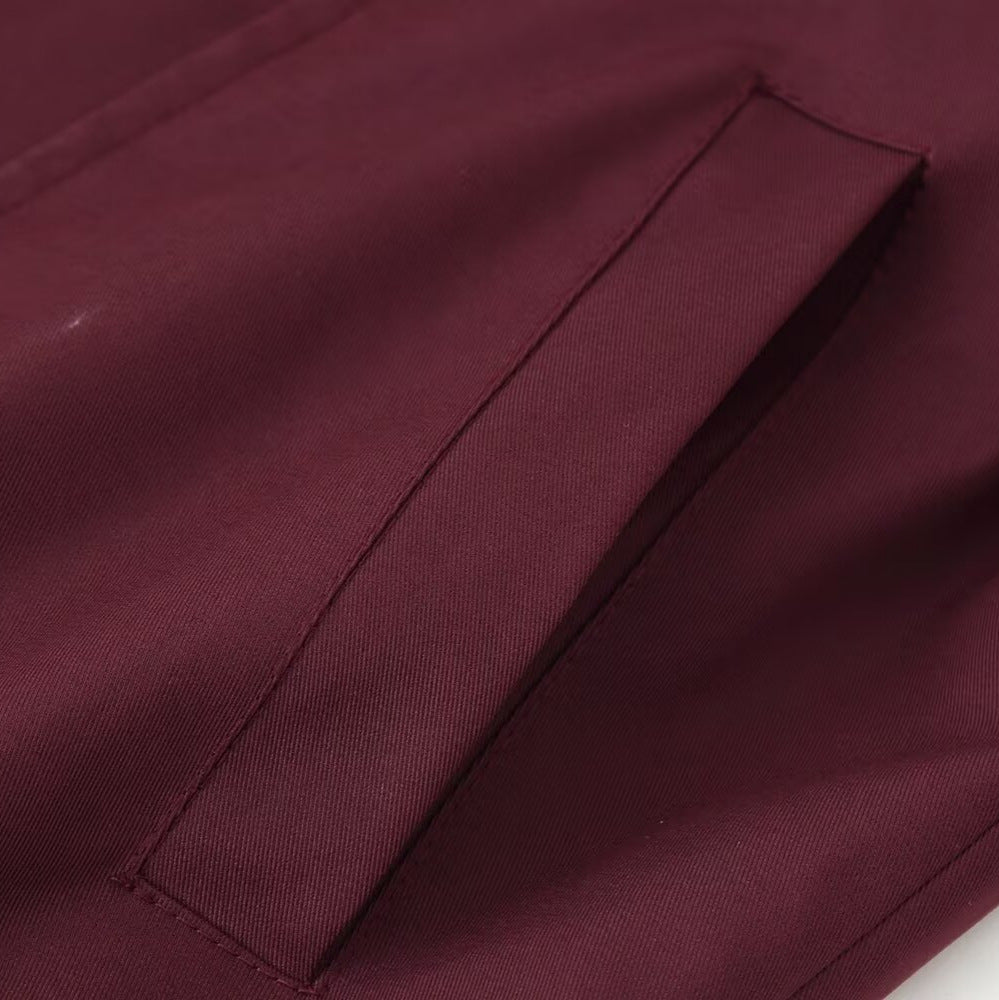 Damen lässige Übergangsjacke mit hohem Kragen und verstellbarem Kordelzug Drune