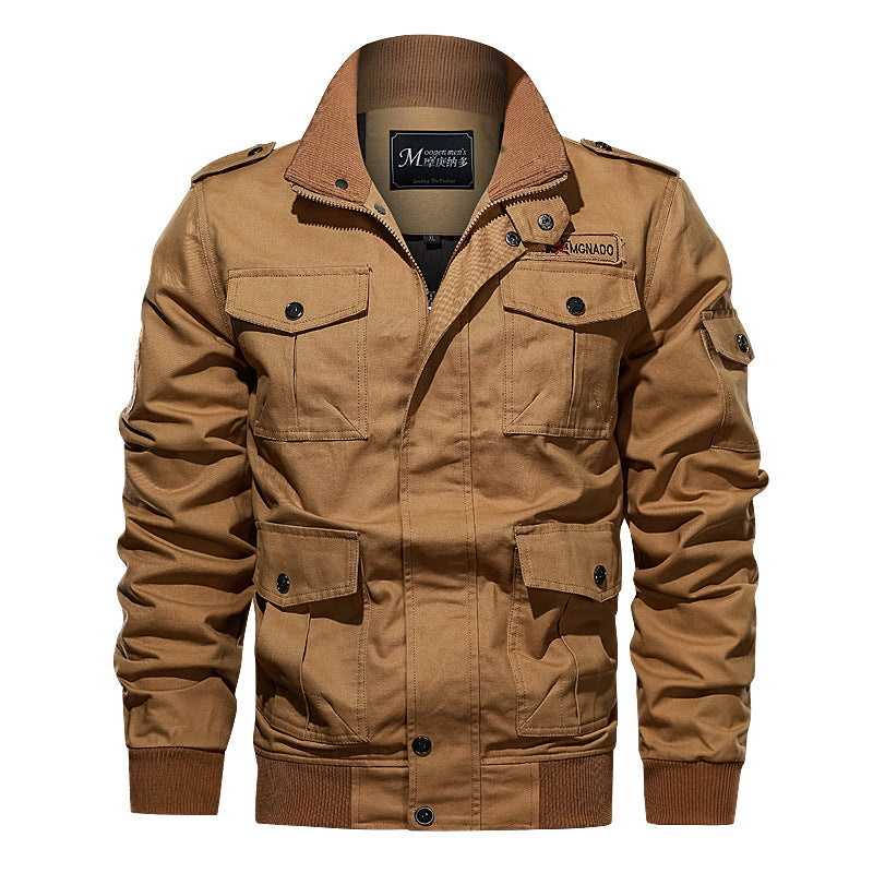 Herren nan robuste Fieldjacke mit Mehrfachtaschen, gesteppter Innenleiste und Rippbündchen Drune