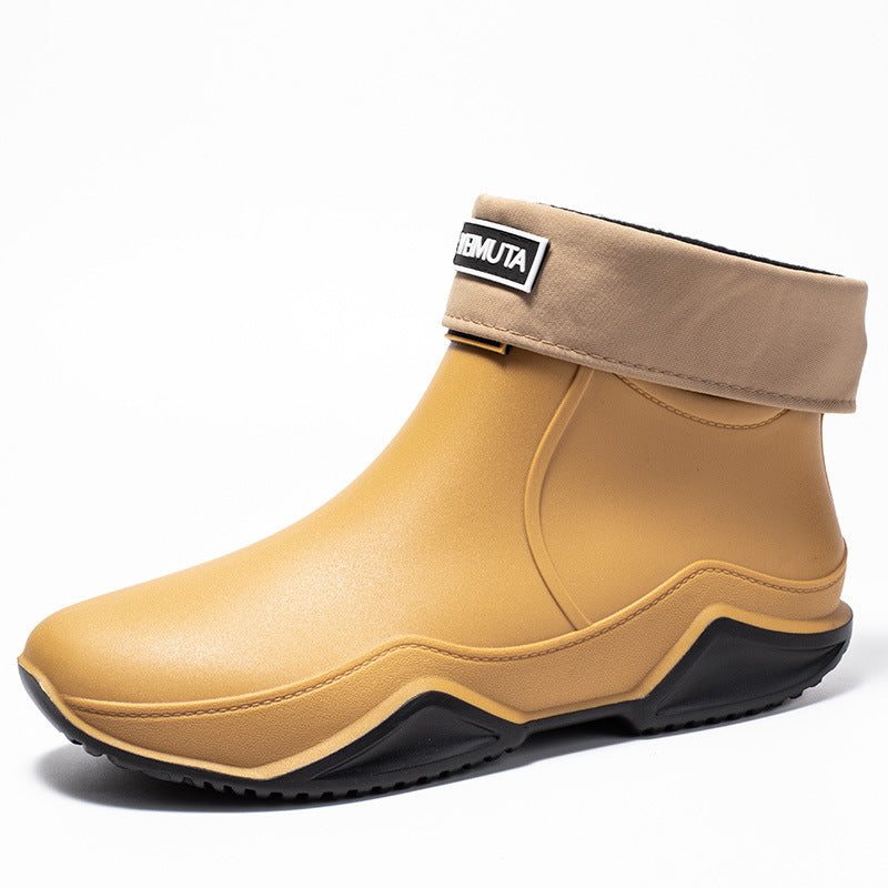 Damen wasserdichte Kurzstiefel mit faltbarem Manschettenkragen Drune
