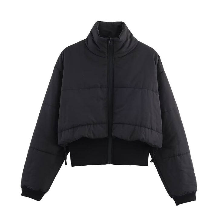 Damen Übergangs-Steppjacke mit hohem Kragen und dekorativem Reißverschluss Drune