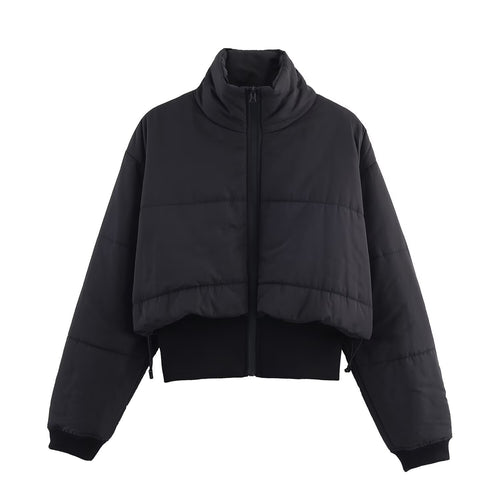 Damen Übergangs-Steppjacke mit hohem Kragen und dekorativem Reißverschluss Drune