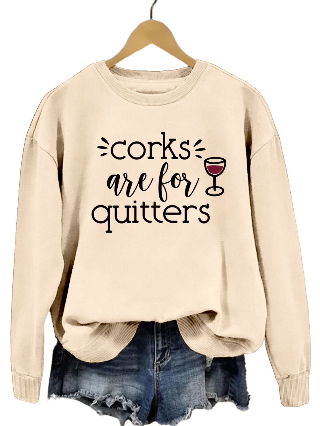 Damen Sweatshirt mit kreativem Spruch und lässigem Schnitt Drune
