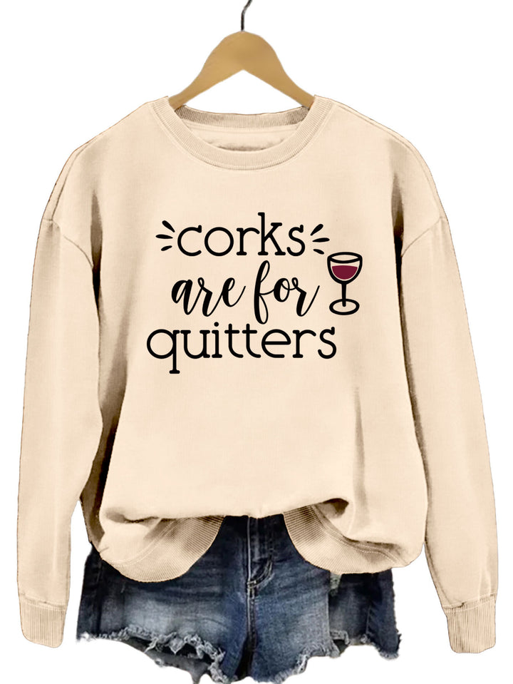 Damen Sweatshirt mit kreativem Spruch und lässigem Schnitt Drune