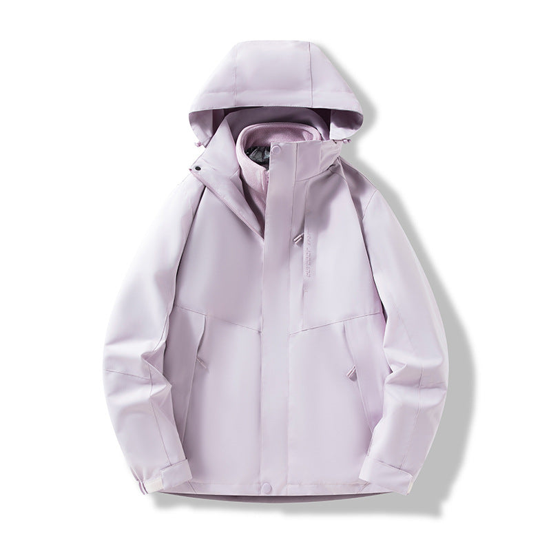 Herren Minimalistische City-Outdoorjacke mit verschweißten Nähten, verstellbarer Kapuze und Thermofutter Drune