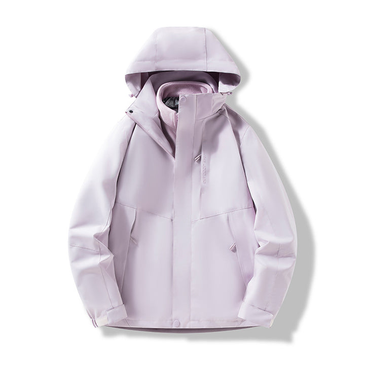 Herren Minimalistische City-Outdoorjacke mit verschweißten Nähten, verstellbarer Kapuze und Thermofutter Drune