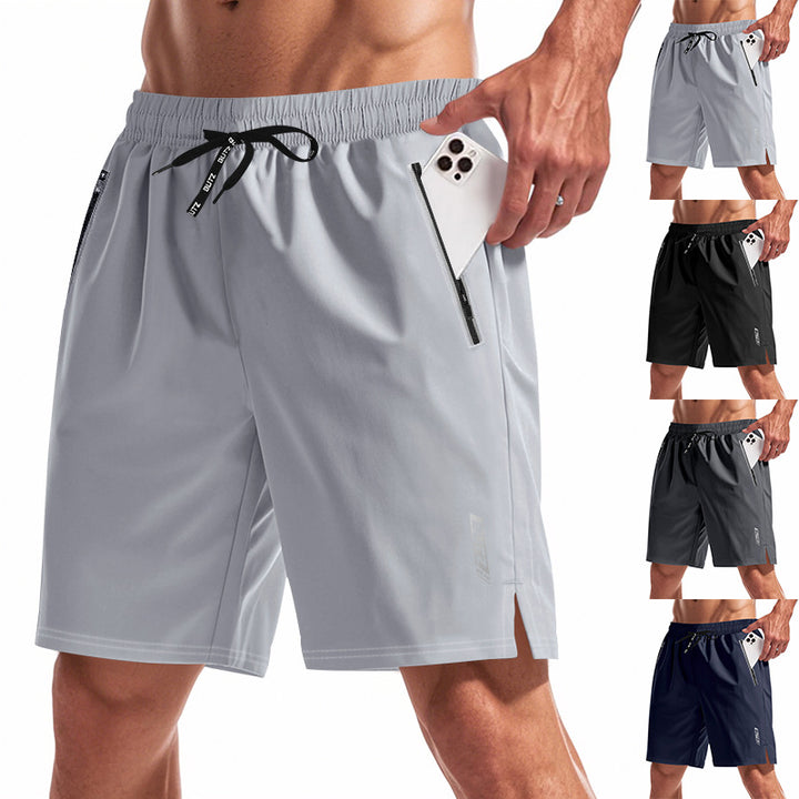 Herren Atmungsaktive Sportshorts mit Seitentaschen und elastischem Bund Drune