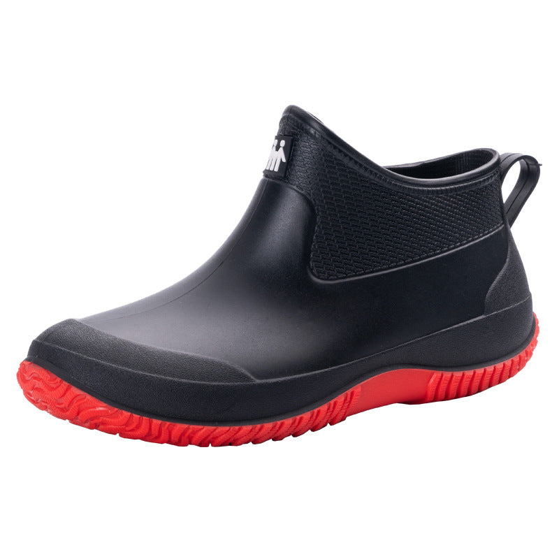 Herren Kurzschaftige wasserdichte Gummistiefelette mit griffiger Profilsohle Drune