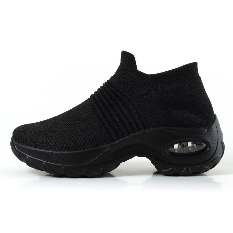 Damen gestrickter Slip-On Sportsneaker mit luftgepolsterter Zwischensohle Drune