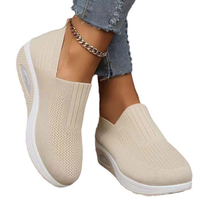 Damen atmungsaktive Slip-On Sneakers mit elastischem Obermaterial Drune