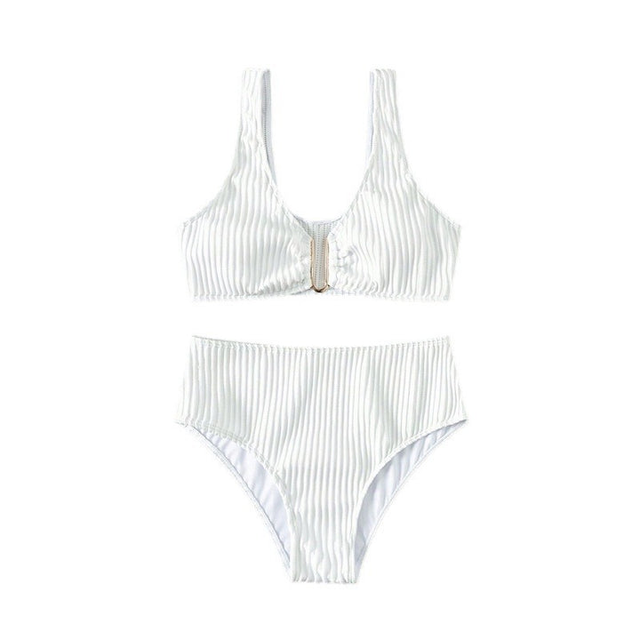 Damen Hochgeschnittener Bikini mit dekorativem Clip Drune