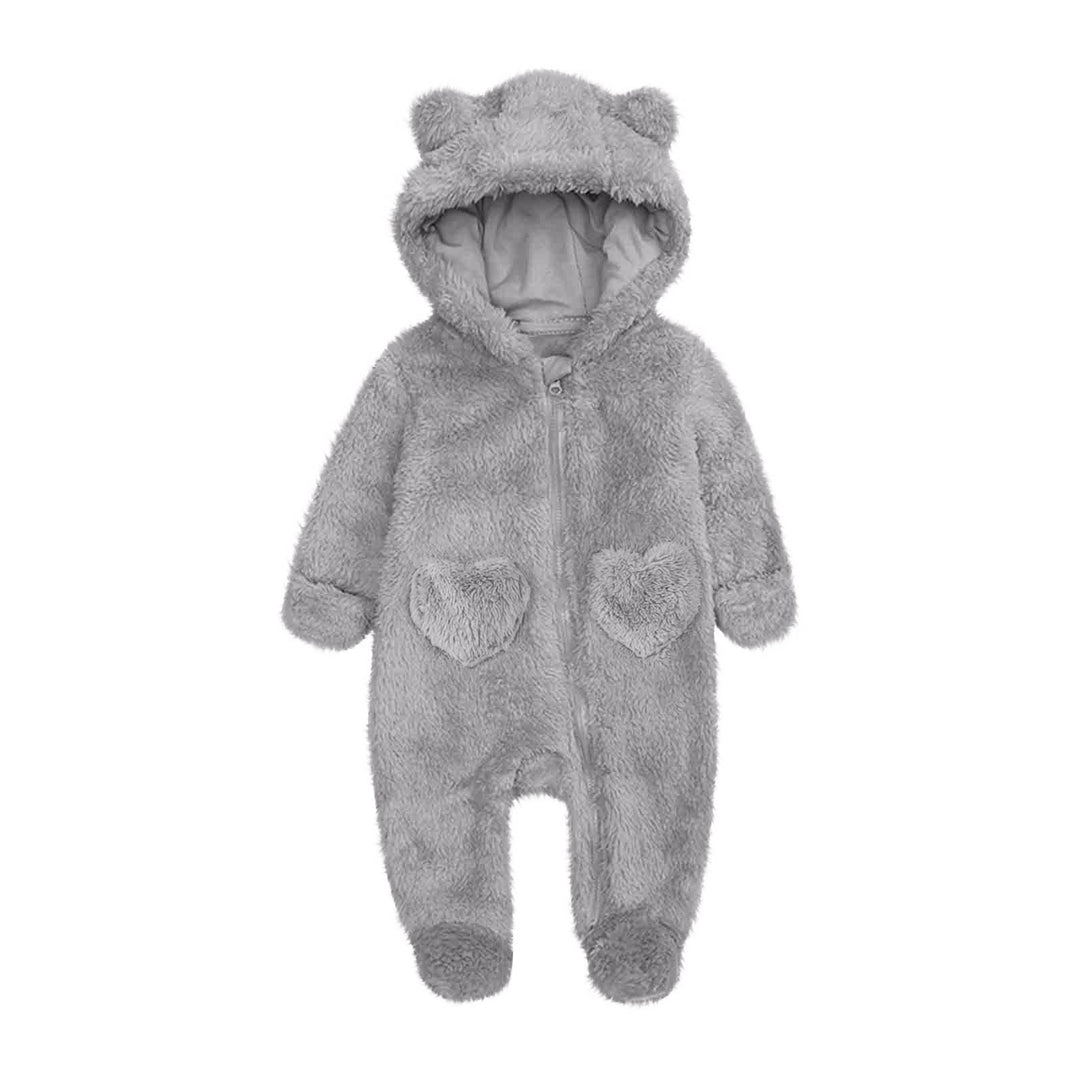 Unisex Fleeceoverall mit Kapuze und Herzaugen Drune