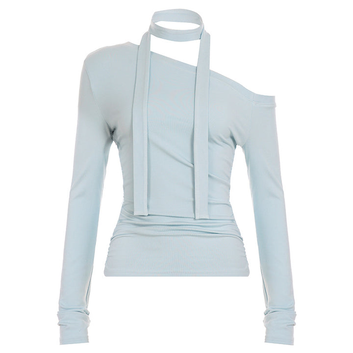Damen Off-Shoulder Langarmoberteil mit verstellbarem Halsteil Drune