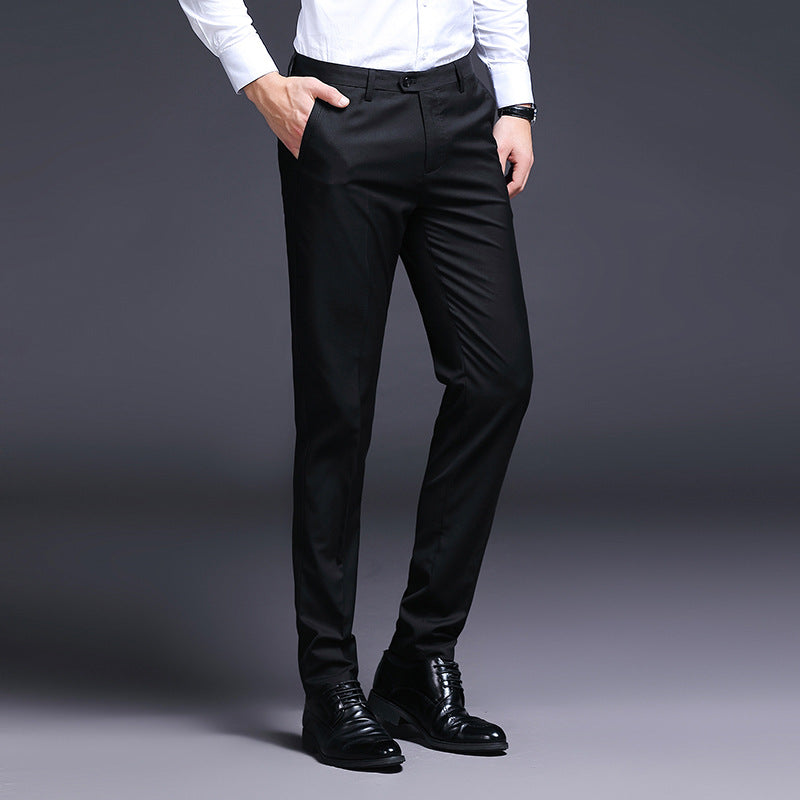 Herren elegante Anzughose mit schmalem Schnitt und atmungsaktiver Textur Drune