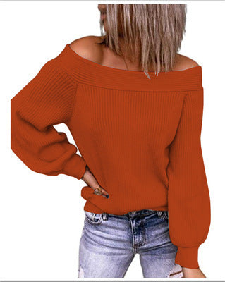Damen Off-Shoulder Strickpullover Drune