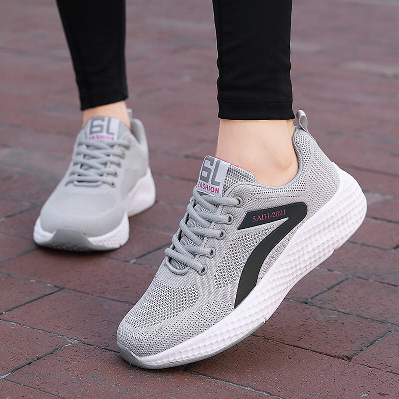 Damen nan nahtloser Strick-Sneaker mit elastischem Einstieg, Waben-Zwischensohle und anatomischem Komfortfußbett Drune