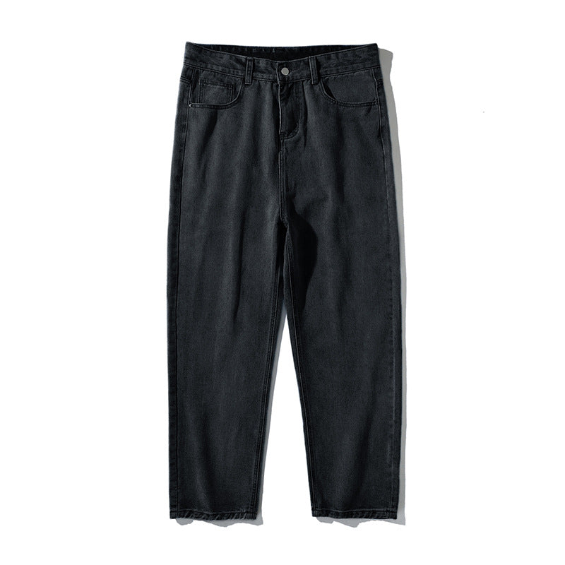 Damen Hochgeschnittene Cropped-Denimhose mit tapered Bein und rohem Saum Drune