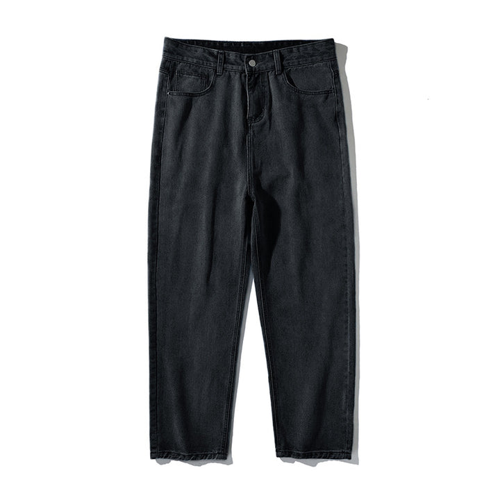 Damen Hochgeschnittene Cropped-Denimhose mit tapered Bein und rohem Saum Drune