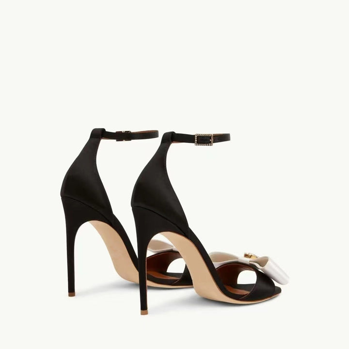 Damen Open-Toe High-Heeled Sandalen mit elegantem Schleifendetail Drune