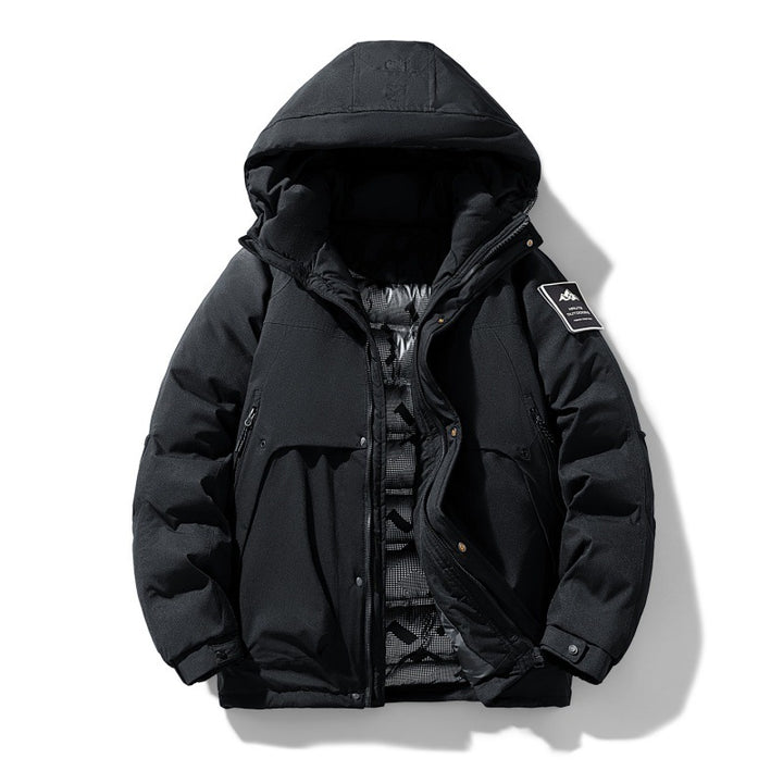 Unisex wasserabweisende gesteppte Winterjacke mit Kapuze und Thermoisolierung Drune
