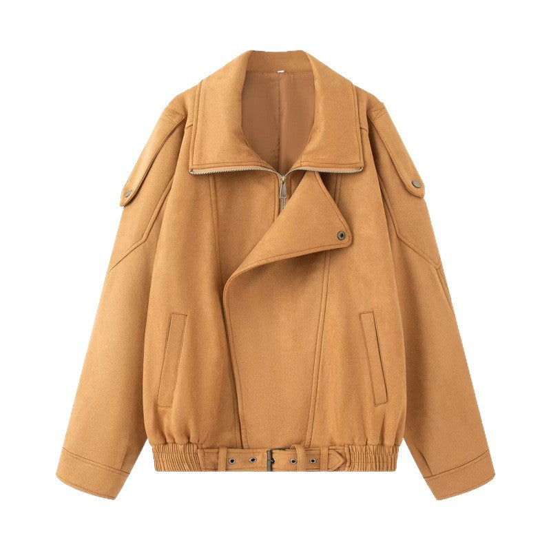 Damen lässige Oversize-Jacke aus hochwertigem Material Drune