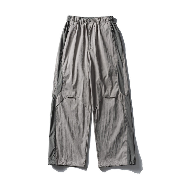 Herren Weite technische Nylon-Cargohose mit elastischem Bund und Paneel-Details Drune