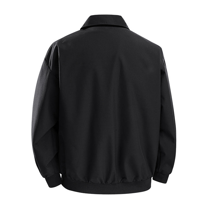 Herren Oversize-Utility-Coachjacke mit Reißverschluss, Druckknopfleiste und elastischen Bündchen Drune