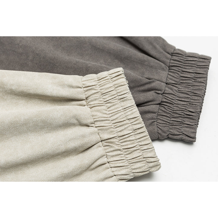 Herren Boxy-Canvas-Blousonjacke im Utility-Look mit Cordkragen und Zip-Brusttaschen Drune