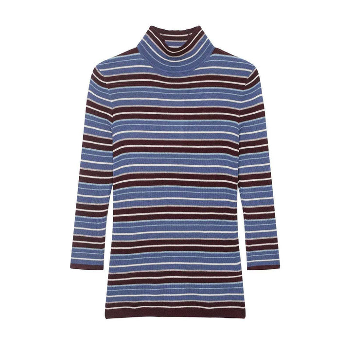 Damen Rollkragenpullover mit modischer Streifenoptik Drune
