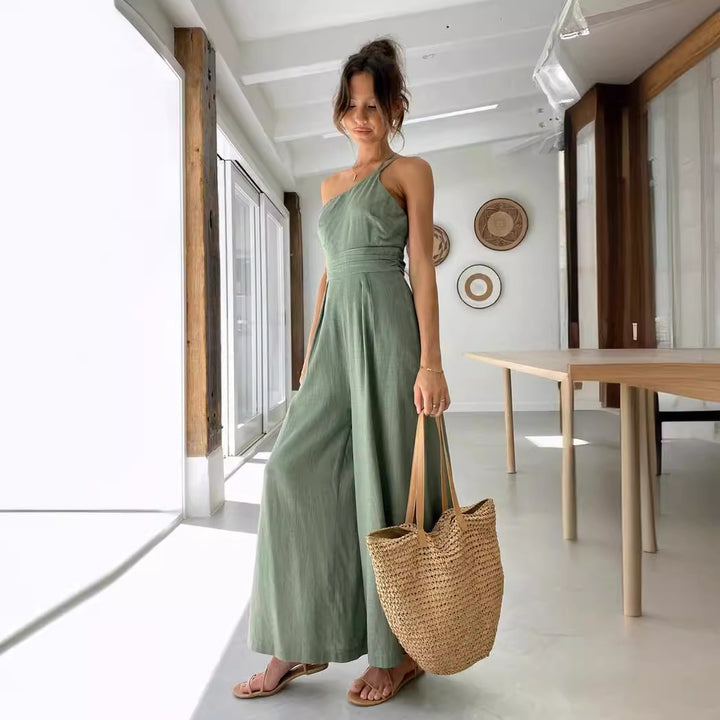 Drune | Rückenausschnitt Doppelte Bande Jumpsuit