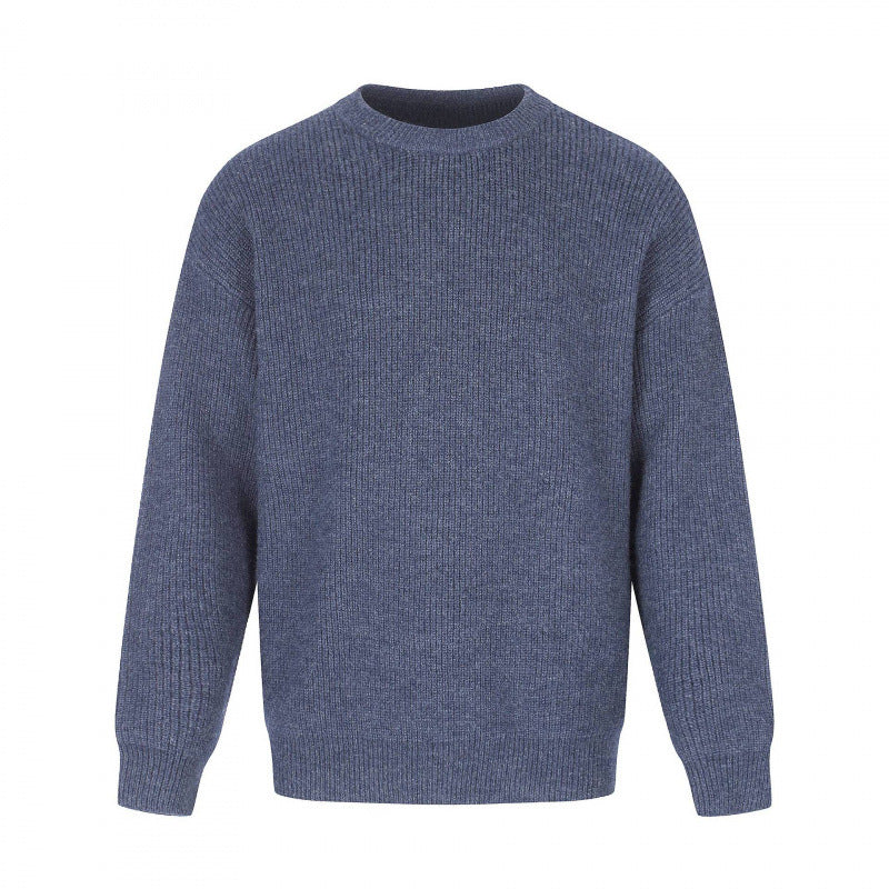 Unisex Weicher Oversize-Ribstrickpullover mit Relaxed-Schnitt und tonaler Struktur Drune