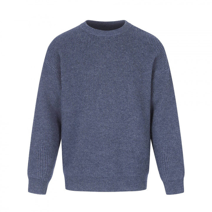 Unisex Weicher Oversize-Ribstrickpullover mit Relaxed-Schnitt und tonaler Struktur Drune