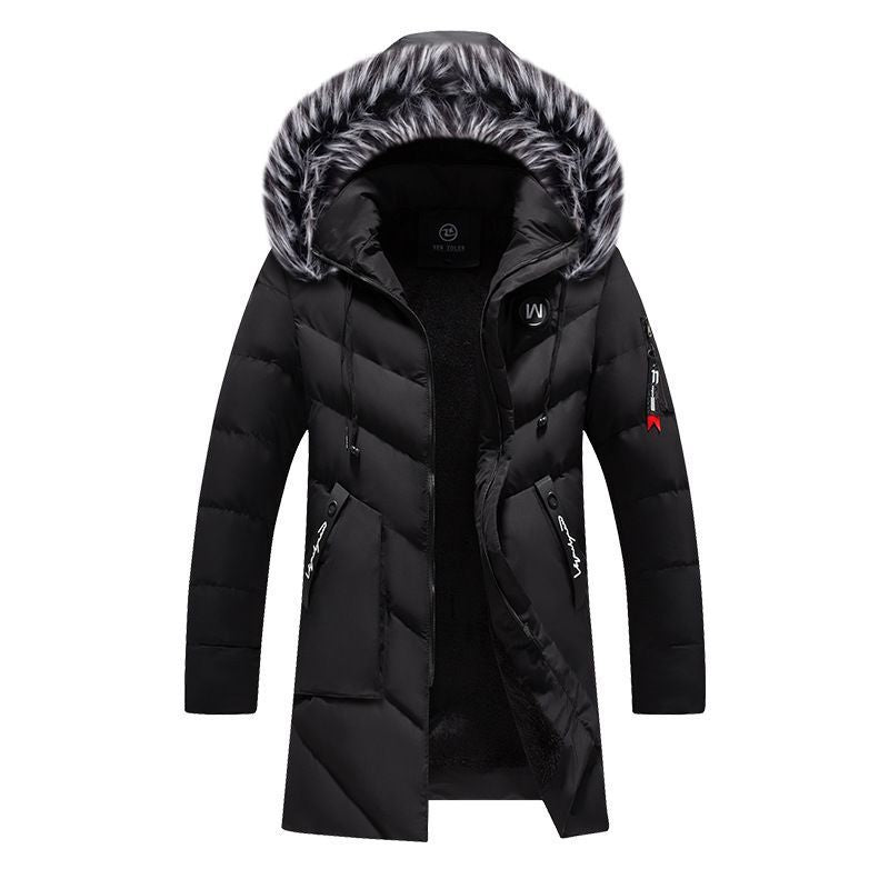 Herren Wattierter Thermoparka mit Kunstfellkapuze und Innenfutter aus Fleece Drune