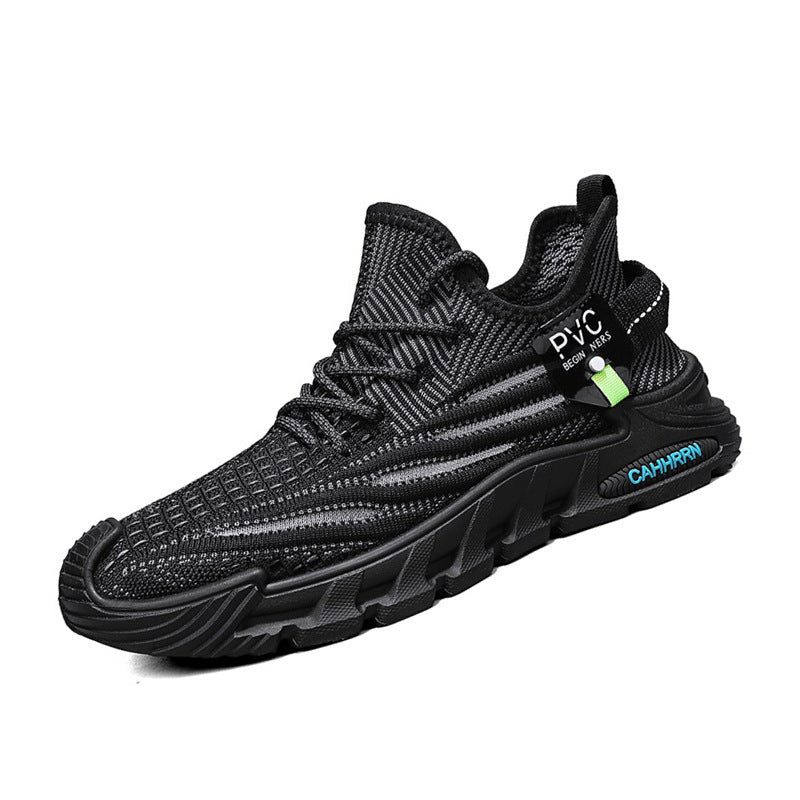 Herren leichte gestrickte Trail‑Sneaker mit sockenähnlichem Einstieg und stoßdämpfender Profilsohle Drune