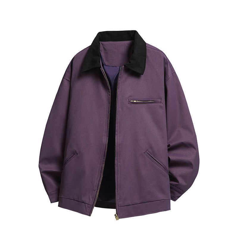 Herren Modische Übergangsjacke mit hohen Kragen und praktischen Taschen Drune