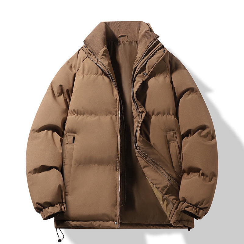 Herren Modische Thermo‑Wattierte Kurzjacke im Boxy‑Schnitt mit Rippenkragen Drune
