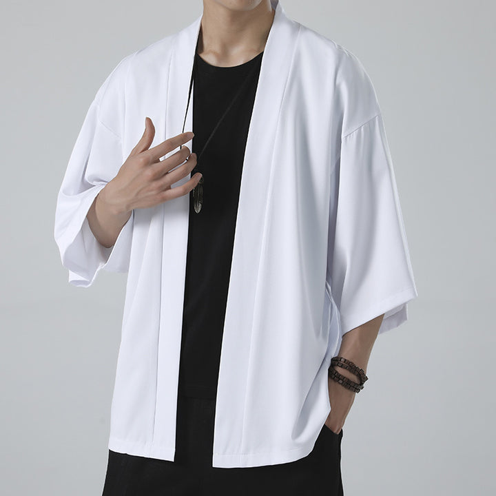 Herren nan kimonoartige Kurzarmjacke im Oversize-Schnitt Drune