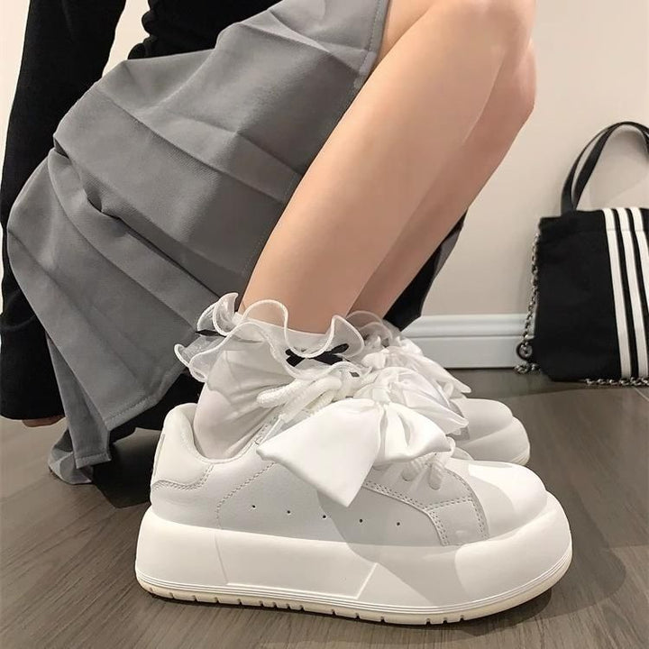 Damen Sneakers mit modischem Schleifen-Design und Komfort-Sohle Drune