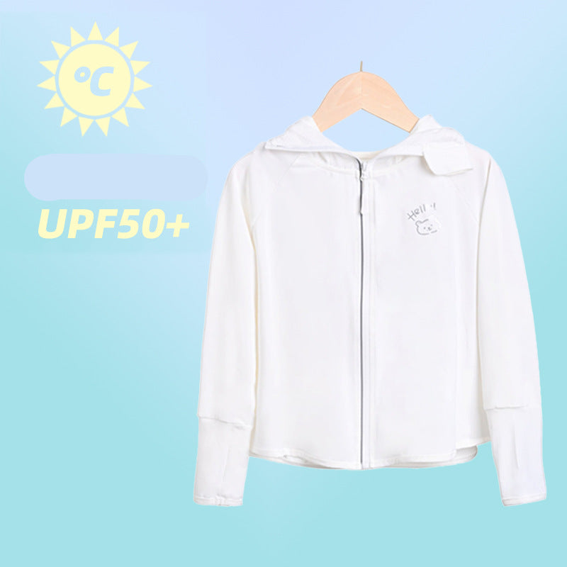 Damen Sportliche UV-Schutzjacke mit Kapuze Drune