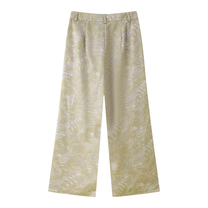 Damen elegante Culotte-Hose mit floralem Muster und weichem Material Drune