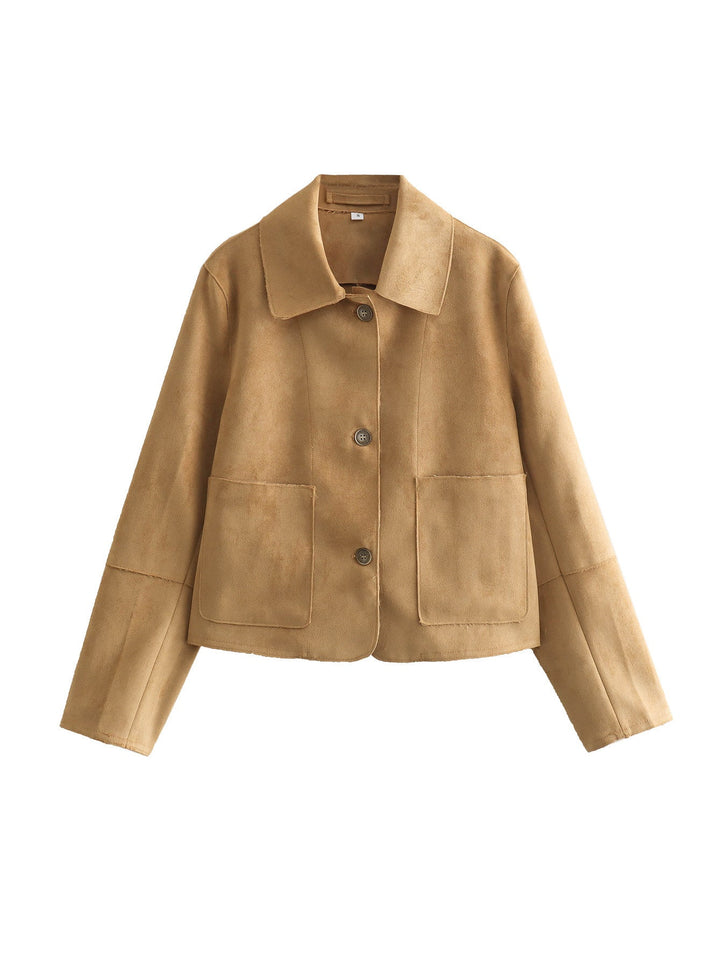 Damen Dünne Wildlederjacke Drune