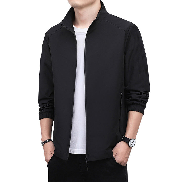 Herren Leichte Softshelljacke mit Stehkragen, durchgehendem Reißverschluss und elastischen Bündchen Drune