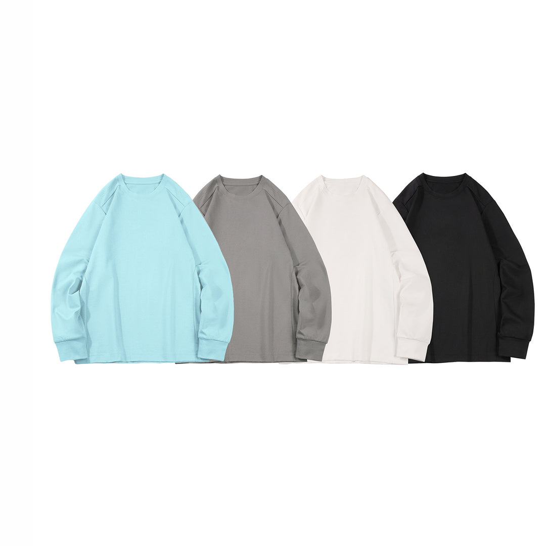 Herren Oversize-Langarmshirt aus schwerem Baumwolljersey mit Rundhalsausschnitt und gerippten Bündchen Drune