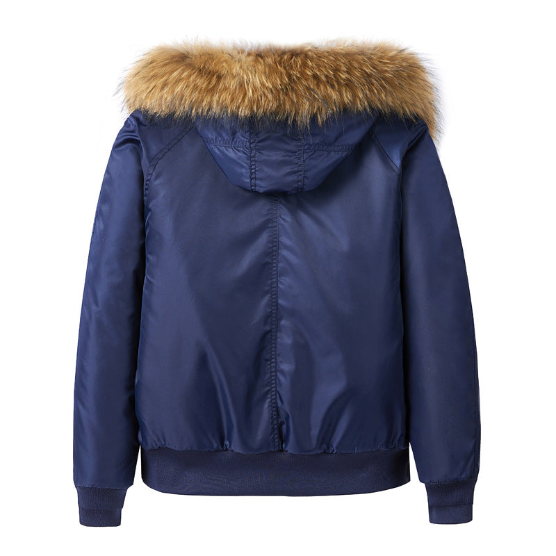 Herren  schwerer isolierter Pilotenparka-Jacke mit abnehmbarem Kunstfellkragen und sherpa-gefüttertem Innenraum Drune