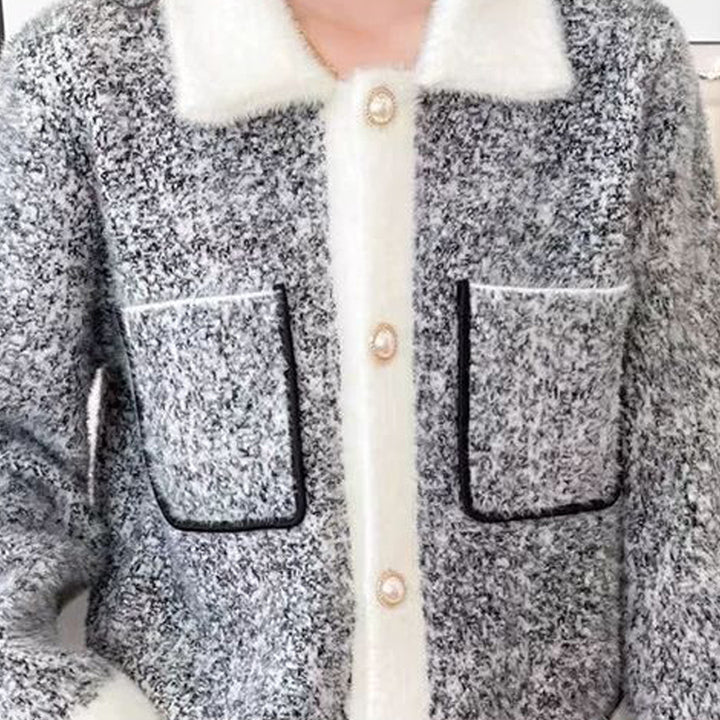 Damen Kuschelige Strickjacke mit Taschen Drune